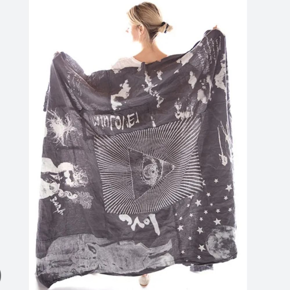 Magnolia Pearl Bob Dylan Blanket Artist Squat Throw Dropcloth 001 Ozzy Patchwork